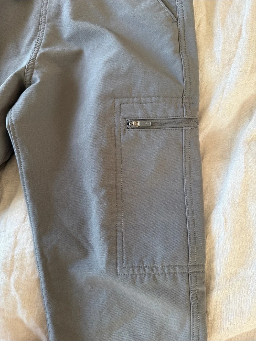 abercrombie kids Gray Cargo Jogger Pants with Elastic Cuffs